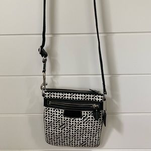 Coach 42206 Crossbody Bag in Black and White